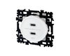 Prise chargeur USB double type C Blanc Eur'Ohm Square