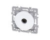 Prise TV coaxiale simple Blanc Eur'Ohm Square
