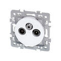 Appareillage &agrave; encastrer sur Seyssins : Prise TV + FM + SAT coaxiale Blanc Eur'Ohm Square
