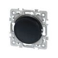 Poussoir simple Noir Eur'Ohm Square