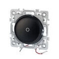 Interrupteur va-et-vient lumineux Noir Eur'Ohm Square