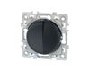 Interrupteur va-et-vient double Noir Eur'Ohm Square