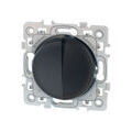Interrupteur va-et-vient double Noir Eur'Ohm Square