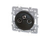 Prise TV + FM + SAT coaxiale Noir Eur'Ohm Square