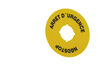 IMO Disque signal&eacute;tique jaune arr&ecirc;t d'urgence 60mm pour boutonnerie �22mm