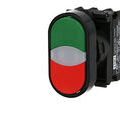 Bouton poussoir lumineux vert et rouge IMO �22mm, 1NO+1NC, LED 230V
