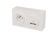 SCHNEIDER ELECTRIC Prise en saillie 2P+T + USB double Schneider Odace