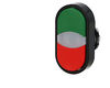 T&ecirc;te de bouton poussoir double vert et rouge IMO �22mm