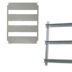 Ch&acirc;ssis avec plastron 54 modules pour coffret polyester 400x500 Solera Polibox