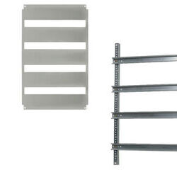 Ch&acirc;ssis avec plastron 116 modules pour coffret polyester 600x800 Solera Polibox