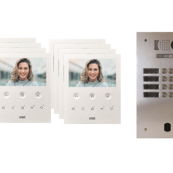Kit visiophone 2 rang&eacute;es avec 8 &eacute;crans URMET Collectif