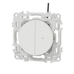 SCHNEIDER ELECTRIC Interrupteur va-et-vient ou poussoir double lumineux Blanc craie Schneider Odace