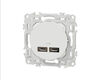 SCHNEIDER ELECTRIC Prise chargeur USB double type C Blanc craie Schneider Odace