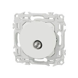SCHNEIDER ELECTRIC Prise TV coaxiale simple Blanc craie Schneider Odace