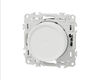 SCHNEIDER ELECTRIC Variateur de lumi&egrave;re rotatif 2 ou 3 fils Blanc craie Schneider Odace