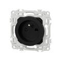 SCHNEIDER ELECTRIC Prise de courant 2P+T 16A r&eacute;novation Noir onyx Schneider Odace