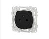 SCHNEIDER ELECTRIC Prise de courant 2P+T 16A affleurante Noir onyx Schneider Odace