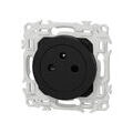 SCHNEIDER ELECTRIC Prise de courant 2P+T 16A affleurante Noir onyx Schneider Odace