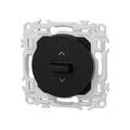 SCHNEIDER ELECTRIC Interrupteur de volet roulant 3 positions &agrave; levier Noir onyx Schneider Odace