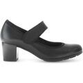 Chaussures escarpins Gabor Escarpins en cuir &agrave; talon block d&eacute;croch&eacute; Noir