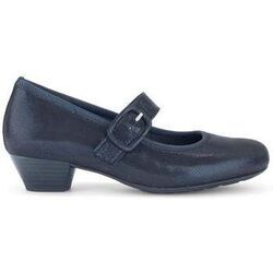 Chaussures escarpins Gabor Escarpins en cuir &agrave; talon block d&eacute;croch&eacute; Marine