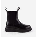 Bottes femme sur Grenoble : Boots Victoria BOTTINES DUBLIN EFFET CUIR NOIR MONOCHROME 1301104