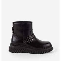 Boots Victoria BOTTINES DUBLIN EFFET CUIR NOIR MONOCHROME SANGLE 1301105