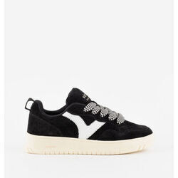 Baskets basses Victoria BASKET SEUL CRO&Ucirc;TE DE CUIR OVERSIZE CONTRASTE 1257128 Noir