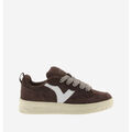 Baskets femme sur Grenoble : Baskets basses Victoria BASKET SEUL CRO&Ucirc;TE DE CUIR OVERSIZE CONTRASTE 1257128 Marron