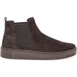 Bottines Gabor Bottines en velours &agrave; talon compens&eacute; Gris