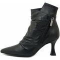 Boots Osvaldo Pericoli Bottine pour Femme, Cuir souple Noir, Zip - 4806