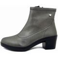 Boots Laura Aza�a Femme Chaussures, Bottine en Faux Cuir, Zip -26922GR Gris