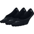 Chaussures d&eacute;contract&eacute;es femme sur Grenoble : Ballerines Nike 3PPK WOMEN'S LIGHTWEIGHT FOOTIE - Noir - S