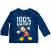T-shirt enfant Disney TEE MICKEY 100% HAPPY - Bleu - 18 mois