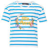 T-shirt enfant Little Marcel TEE SHIRT MC - RAYE BLEU ET BLANC - 8 ans