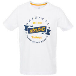 T-shirt enfant Jack & Jones JORTAGE TEE SS CREW NECK JNR - WHITE - 152