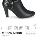 Boots Moony Mood Bottines noires &agrave; talons Noir