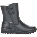 Bottes femme sur Grenoble : Bottines Rieker Black Casual Leather Boots