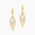 Histoire d'Or Boucles D'Oreilles Pendantes Gerontius Or Bicolore