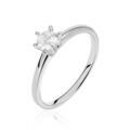 Histoire d'Or Bague Solitaire Ibtisem Or Blanc Diamant