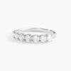 Histoire d'Or Demi-alliance Eloisa Or Blanc Diamants Synth&eacute;tique