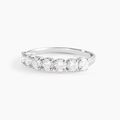 Histoire d'Or Demi-alliance Eloisa Or Blanc Diamants Synth&eacute;tique