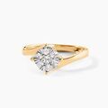 Bagues sur Grenoble : Histoire d'Or Bague Kenaniah Or Jaune Diamant Synth&eacute;tique