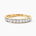 Alliances sur Grenoble : Histoire d'Or Demi-alliance Or Jaune Valentine Diamants Synthetique