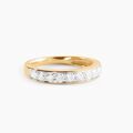 Alliances sur Grenoble : Histoire d'Or Demi-alliance Or Jaune Valentine Diamants Synthetique