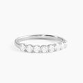 Alliances sur Grenoble : Histoire d'Or Demi-alliance Or Blanc Eloisa Diamant Synthetique