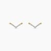 Histoire d'Or Boucles D'Oreilles Puces Italus Or Jaune Diamant