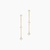 Histoire d'Or Boucles D'Oreilles Pendantes Madhav Or Jaune Diamant Synth&eacute;tique