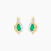 Histoire d'Or Boucles D'Oreilles Puces Angelika Or Jaune Emeraude Diamant