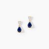 Histoire d'Or Boucles D'Oreilles Puces Porfirio Or Jaune Saphir Diamant
